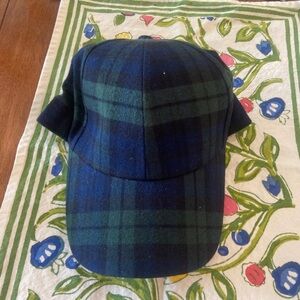 Plaid Blue and Green Cap